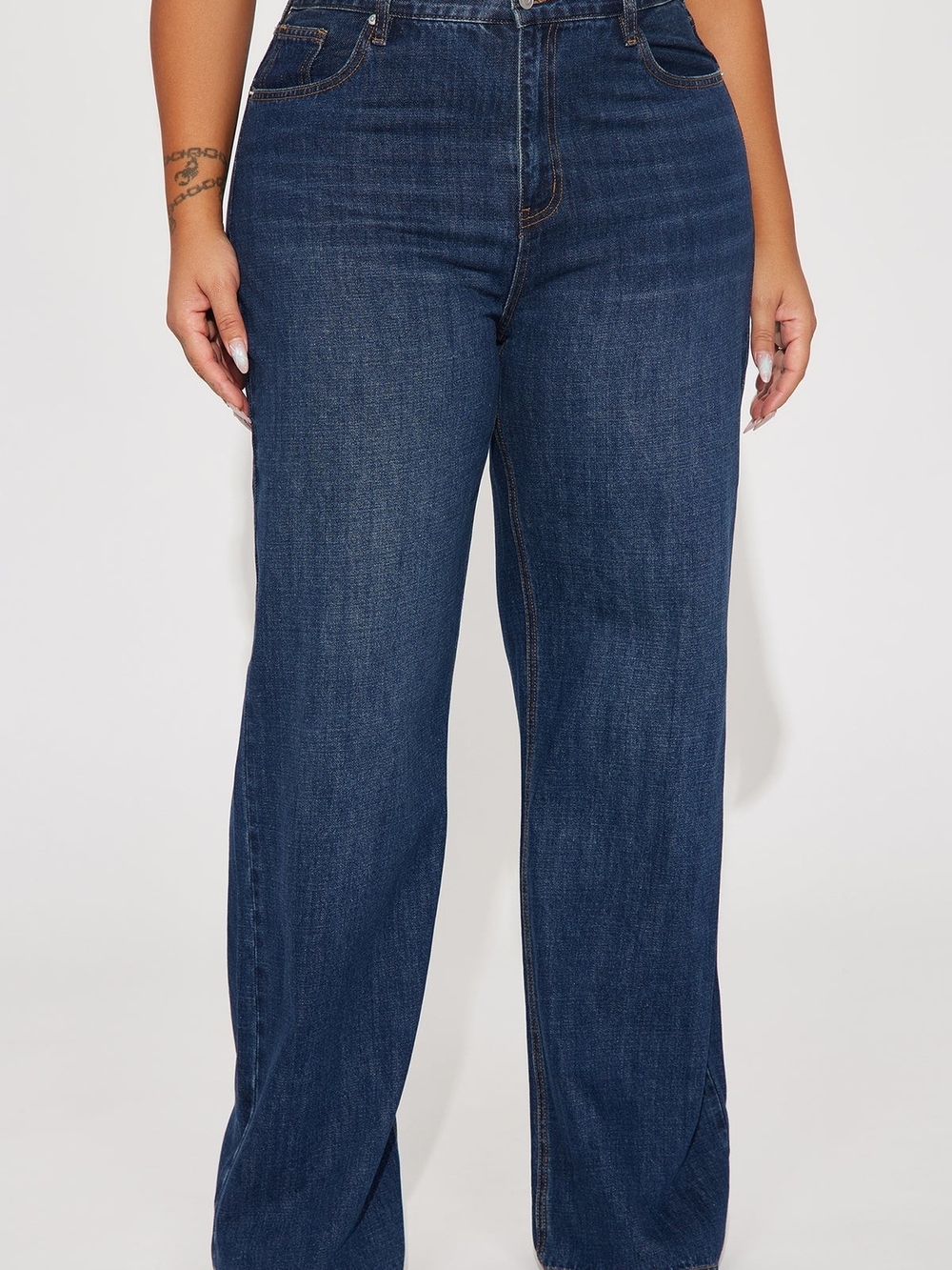 See What I Mean Wide Leg Jeans - Dark Wash